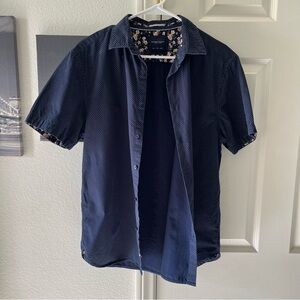 Denim & Flower Dark Blue Casual Button Down Shirt